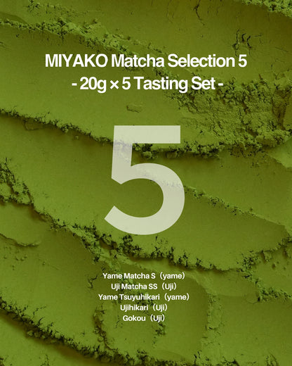 MIYAKO Selección de Matcha 5 – Set de degustación de 20g × 5