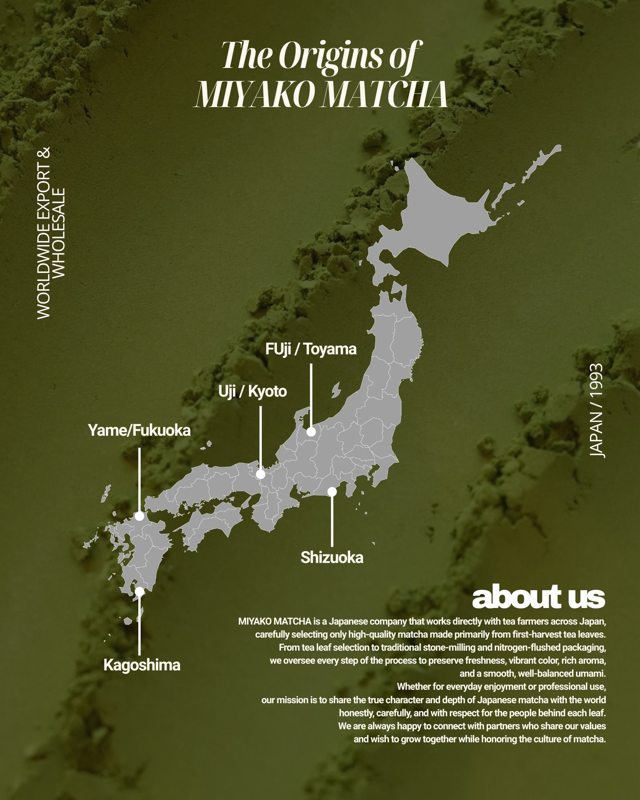 Matcha from across Japan